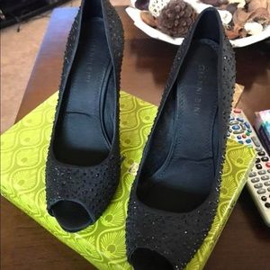Black Giannibini Rhinestone Heels